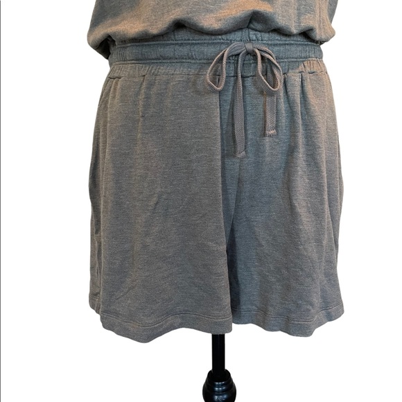 NWT Splendid sleeveless khaki green elastic drawstring waist romper size large - Picture 2 of 11